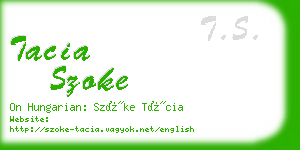 tacia szoke business card